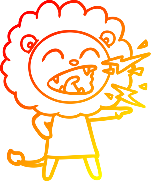 Bir insan tarafından çizilen kükreyen aslan kız çizgi çizimi.