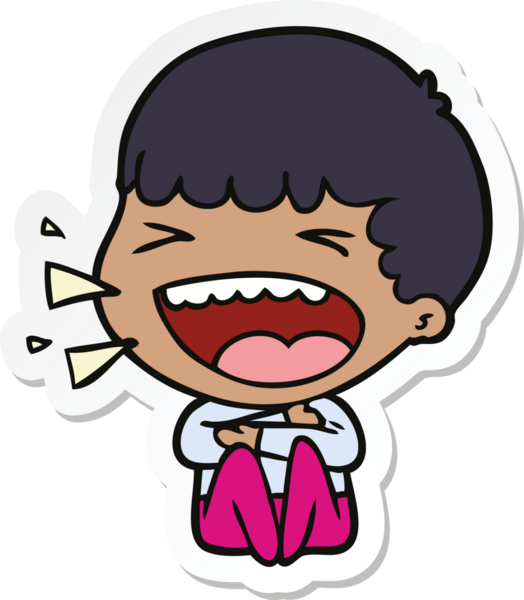 Bir insan tarafından çizilmiş bir karikatür çıkartması.