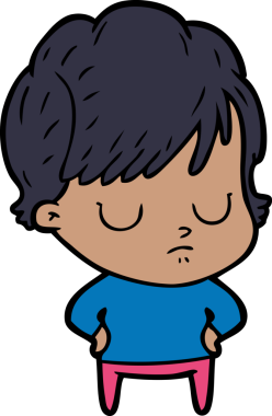 Bir insan tarafından çizilmiş karikatür kadın.