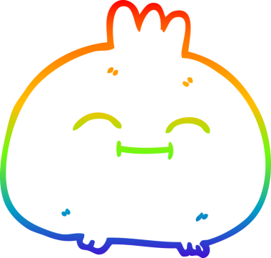 gökkuşağı gradyan çizgi çizimi bir insan tarafından çizilmiş mutlu kök sebze