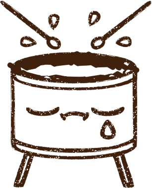 Ağlayan Davul Kömürü Bir insan tarafından çizilmiş