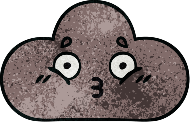 Bir insan tarafından çizilmiş fırtına bulutunun retro grunge deseni.