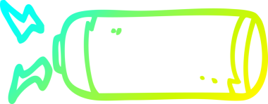 Bir insan tarafından çizilmiş bir karikatür bataryasının soğuk gradyan çizimi