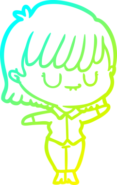 Bir insan tarafından çizilmiş bir karikatür kadın çizimi.