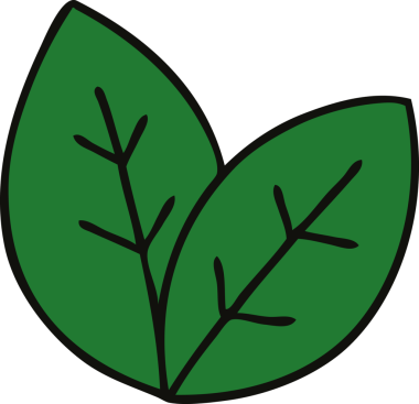 Bir insan tarafından çizilmiş garip çizgi film yaprakları.