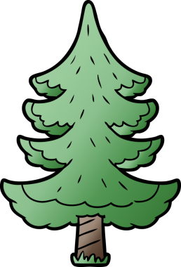 Bir insan tarafından çizilmiş çizgi film ağacı.