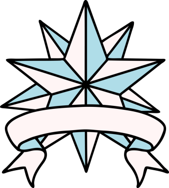 Bir insan tarafından çizilmiş geleneksel bir yıldız dövmesi