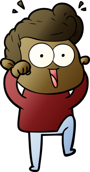 Bir insan tarafından çizilmiş karikatür adam.