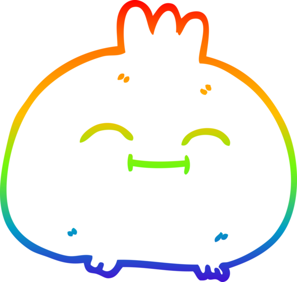 gökkuşağı gradyan çizgi çizimi bir insan tarafından çizilmiş mutlu kök sebze