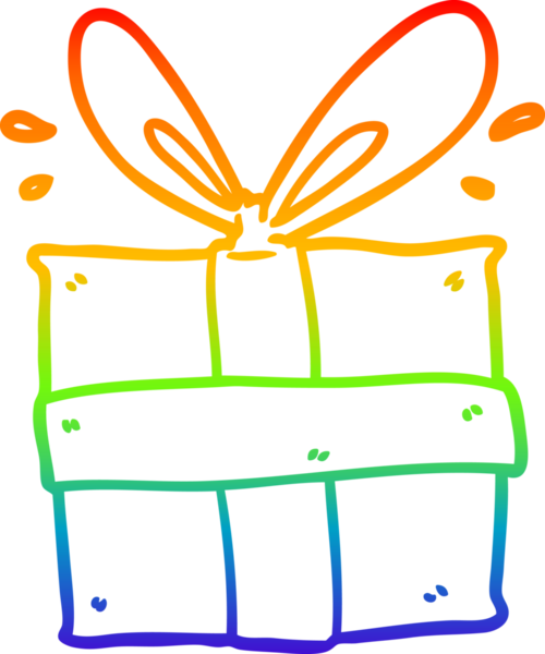 gökkuşağı gradyan çizimi bir insan tarafından çizilmiş bir hediye