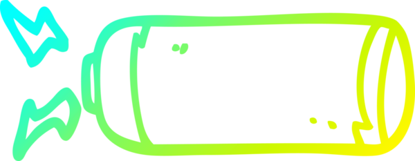 Bir insan tarafından çizilmiş bir karikatür bataryasının soğuk gradyan çizimi