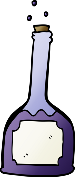 Bir insan tarafından çizilmiş sihirli iksir.