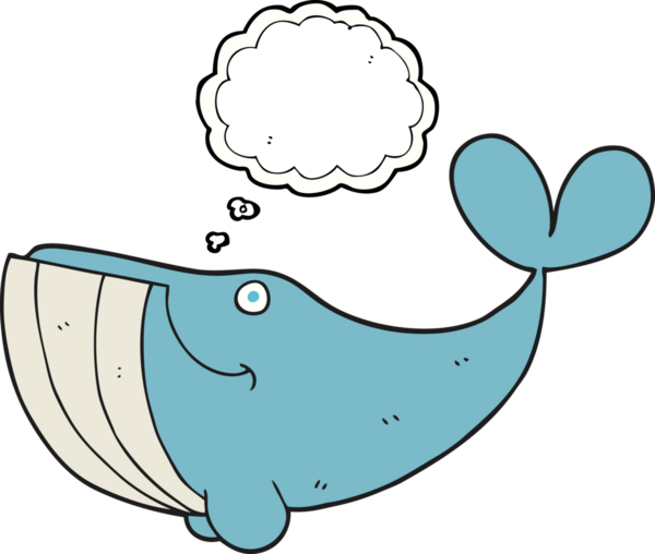 Bir insan tarafından çizilmiş serbest çizim balon karikatürü mutlu balina