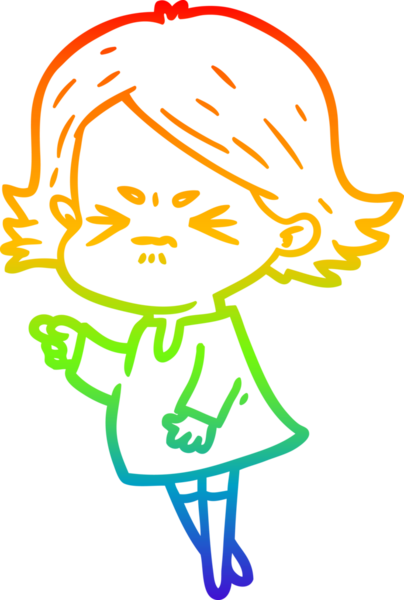 Bir insan tarafından çizilmiş kızgın bir karikatür çizimi.