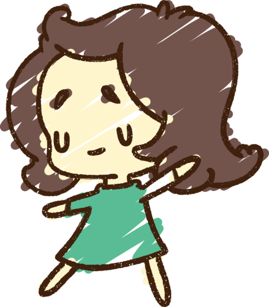 Bir insan tarafından çizilen Mutlu Kadın Tebeşiri