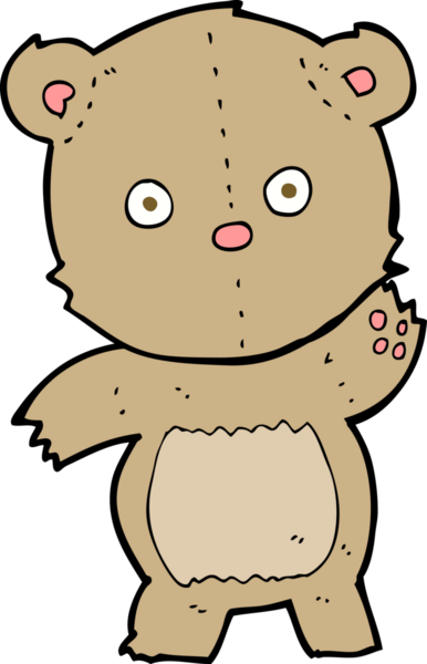 Bir insan tarafından çizilmiş oyuncak ayı.