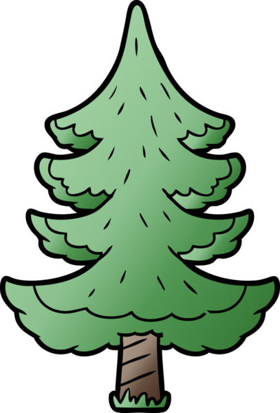 Bir insan tarafından çizilmiş çizgi film ağacı.