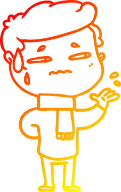 Bir insan tarafından çizilmiş karikatür çizimi.