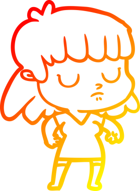 Bir insan tarafından çizilmiş bir çizgi film karakterinin sıcak çizgi çizimi