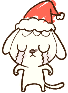 Bir insan tarafından çizilen Noel Köpeği Tebeşiri