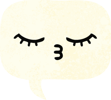 Bir insan tarafından çizilmiş bir konuşma baloncuğunun retro çizim tarzı karikatürü