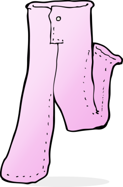 Bir insan tarafından çizilmiş pembe bir pantolon.
