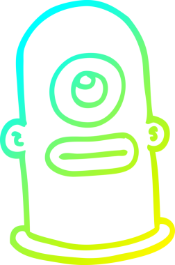 Bir insan tarafından çizilmiş soğuk gradyan çizgi çizimi.