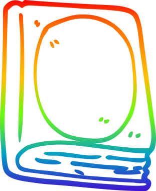 gökkuşağı gradyan çizgi çizimi bir insan tarafından çizilmiş bir çizgi roman