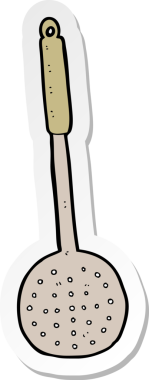 Bir insan tarafından çizilmiş bir mutfak aletinin çıkartması.