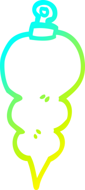 Bir insan tarafından çizilmiş bir çizgi filmin soğuk gradyan çizimi