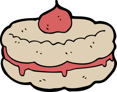 Bir insan tarafından çizilmiş çizgi film bisküvisi