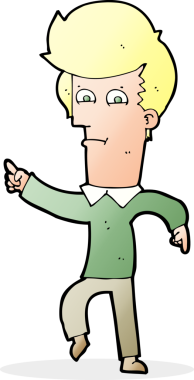 Bir insan tarafından çizilmiş çizgi filmci.