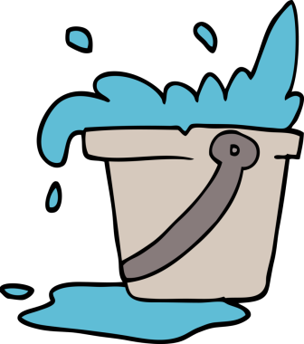 Bir insan tarafından çizilmiş karalama kovası.