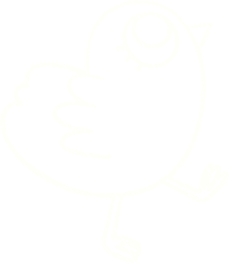 Bir insan tarafından çizilmiş şirin kuş tebeşiri.