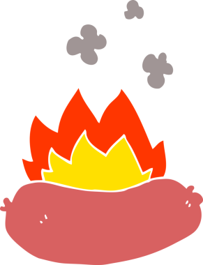 Bir insan tarafından çizilmiş karalama sosisleri.