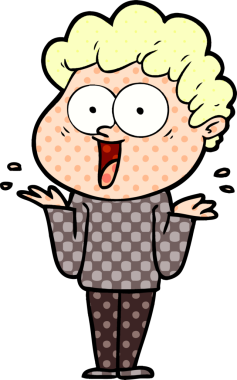 Bir insan tarafından çizilmiş mutlu bir adam.