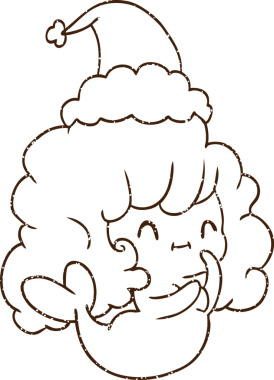 Bir insan tarafından çizilmiş Noel Denizkızı Kömürü