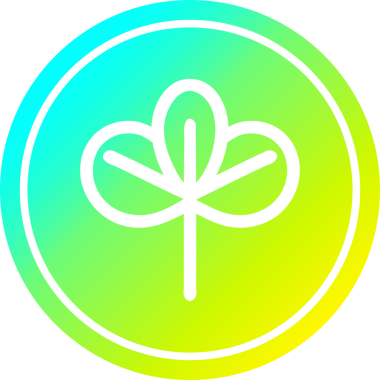 Bir insan tarafından çizilmiş doğal yaprak dairesel simgesi.