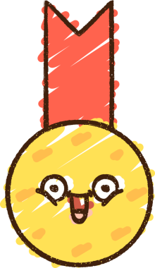 Bir insan tarafından çizilen Altın Madalya Tebeşiri