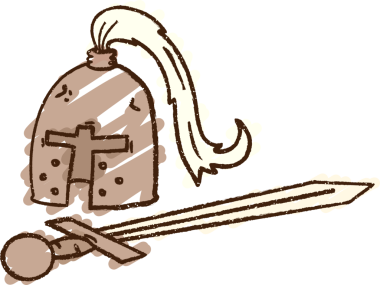 Bir insan tarafından çizilen Şövalyeler Zırh Tebeşiri