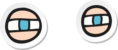 Bir insan tarafından çizilmiş kaşlarını çatan bir çizgi filmin çıkartması.