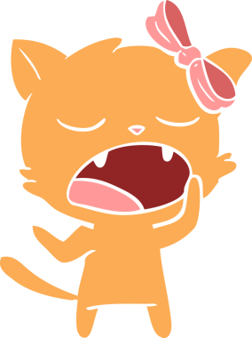 Bir insan tarafından çizilmiş düz renkli çizgi film.