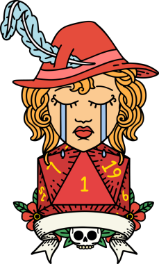 Retro Dövme Tarzı İnsan Ozan Karakteri Yüzü Bir İnsan Tarafından Çizildi