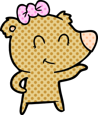 Bir insan tarafından çizilmiş bir çizgi film karakteri.