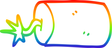 gökkuşağı gradyan çizgisi bir insan tarafından çizilmiş bir karikatür dinamiti