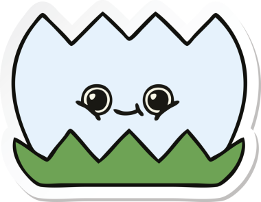 Bir insan tarafından çizilmiş şirin bir nilüfer çiçeğinin çıkartması.