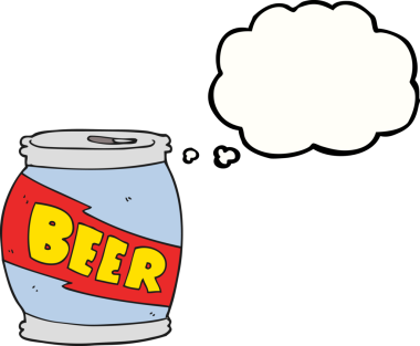 Serbest çizim düşünce balonu birası bir insan tarafından çizilebilir.