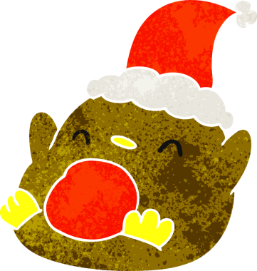 Bir insan tarafından çizilmiş Kawaii pengueninin eski bir karikatürü.