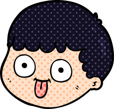 Bir insan tarafından çizilmiş erkek yüzü.