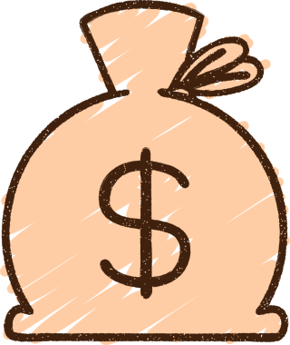 Para Çantası Tebeşiri Bir insan tarafından çizilmiş